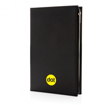 Logotrade promotional merchandise picture of: Swiss Peak A5 PU notebook with zipper pocket