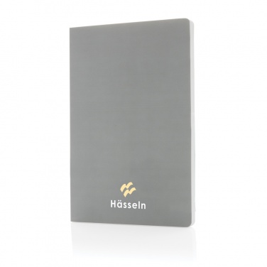 Logo trade promotional giveaways image of: Impact softcover stone paper notebook A5