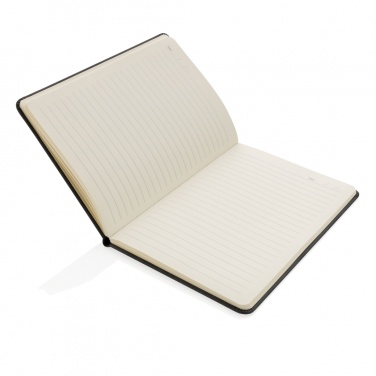 Logo trade promotional gifts picture of: Deluxe hardcover PU notebook A5 with phone and pen holder