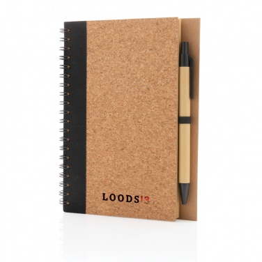 Logotrade corporate gifts photo of: Cork spiral notebook with pen