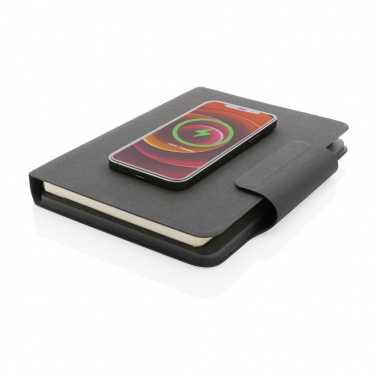 Logo trade advertising products picture of: Artic Magnetic 10W wireless charging A5 notebook