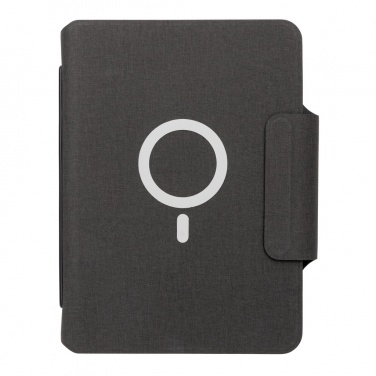 Logo trade promotional giveaways image of: Artic Magnetic 10W wireless charging A5 notebook