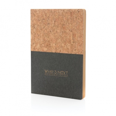 Logo trade promotional gifts image of: A5 cork & kraft notebook