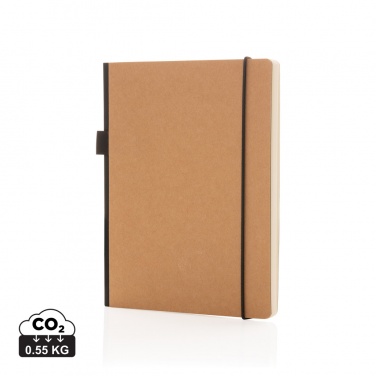 Logo trade promotional products picture of: A5 deluxe kraft hardcover notebook