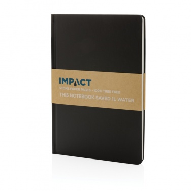 Logotrade advertising products photo of: A5 Impact stone paper hardcover notebook