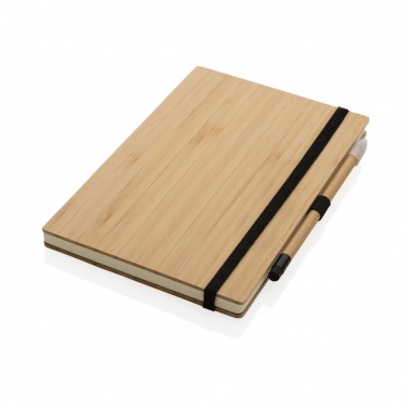 Logotrade advertising products photo of: Bamboo notebook and infinity pencil set