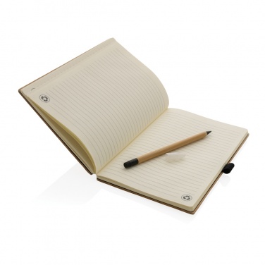 Logo trade promotional items picture of: Bamboo notebook and infinity pencil set