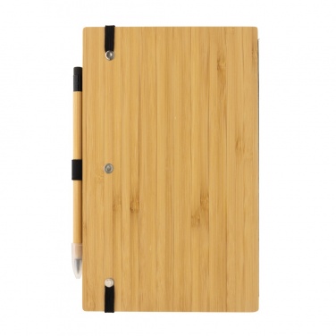 Logo trade advertising products image of: Bamboo notebook and infinity pencil set