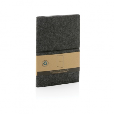 Logotrade promotional merchandise picture of: GRS certified recycled felt A5 softcover notebook