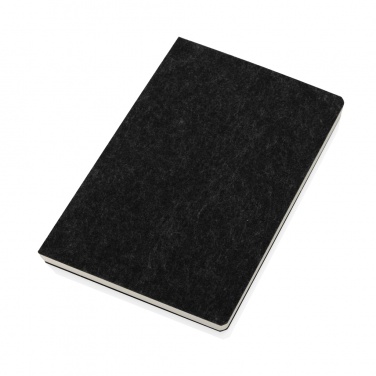 Logo trade promotional gift photo of: Phrase GRS certified recycled felt A5 notebook