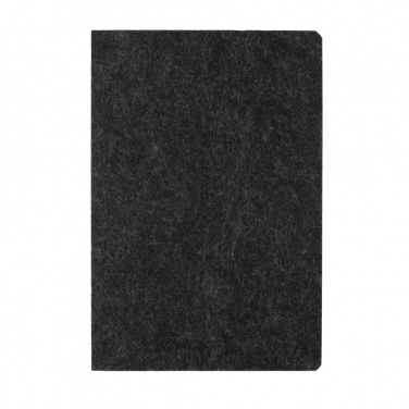 Logo trade promotional merchandise image of: Phrase GRS certified recycled felt A5 notebook