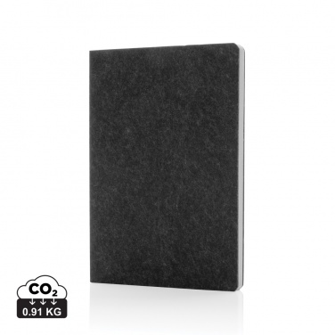 Logotrade promotional giveaway image of: Phrase GRS certified recycled felt A5 notebook