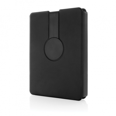 Logo trade corporate gifts image of: Swiss Peak RCS rePU notebook with 2-in-1 wireless charger