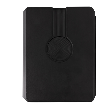 Logotrade corporate gift image of: Swiss Peak RCS rePU notebook with 2-in-1 wireless charger