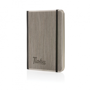 Logo trade promotional giveaway photo of: Treeline A5 wooden cover deluxe notebook