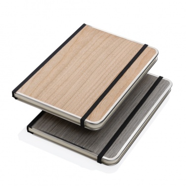 Logo trade business gift photo of: Treeline A5 wooden cover deluxe notebook