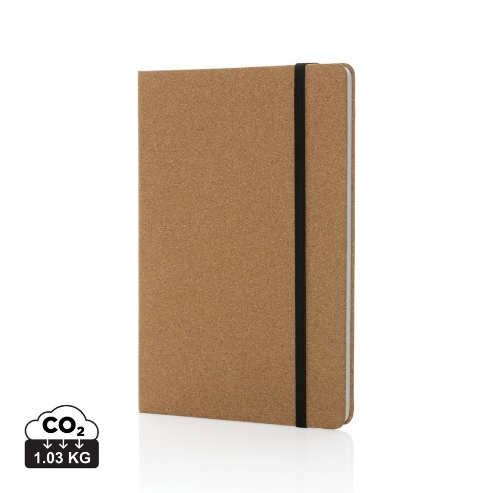 Logo trade business gift photo of: Stoneleaf A5 cork and stonepaper notebook