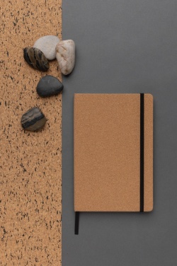 Logo trade business gift photo of: Stoneleaf A5 cork and stonepaper notebook