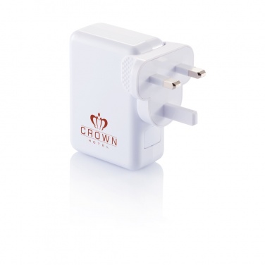 Logotrade promotional giveaway image of: Travel plug with 4 USB ports