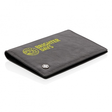 Logo trade corporate gifts image of: RFID anti-skimming passport holder