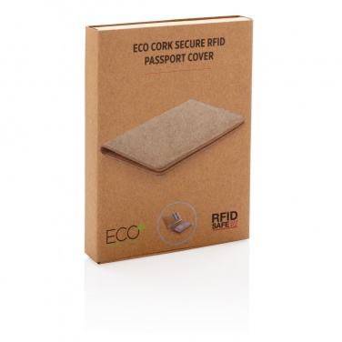 Logo trade promotional gifts image of: Cork secure RFID passport cover