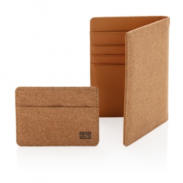 Logo trade promotional gifts image of: Cork secure RFID passport cover