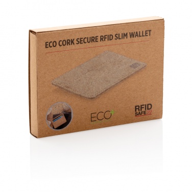 Logo trade promotional gifts image of: Cork secure RFID slim wallet