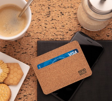 Logotrade promotional product picture of: Cork secure RFID slim wallet