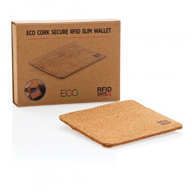 Logo trade advertising product photo of: Cork secure RFID slim wallet