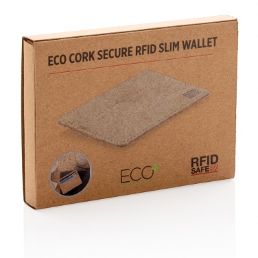 Logo trade promotional products image of: Cork secure RFID slim wallet