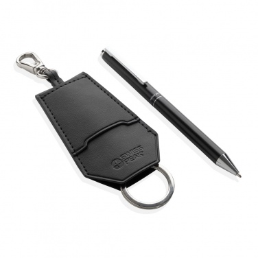 Logotrade promotional gift image of: SP Tula RCS certified recycled PU key holder and pen set