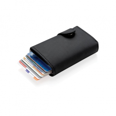 Logo trade promotional merchandise image of: Standard aluminium RFID cardholder with PU wallet