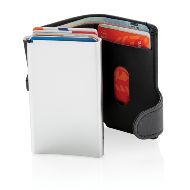 Logotrade promotional merchandise picture of: Standard aluminium RFID cardholder with PU wallet