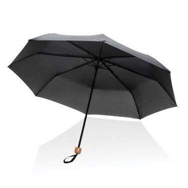 Logotrade promotional item picture of: 20.5" Impact AWARE™ RPET 190T Pongee bamboo mini umbrella