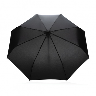 Logo trade promotional merchandise picture of: 21" Impact AWARE™ RPET 190T bamboo auto open/close umbrella