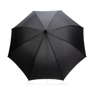 Logo trade promotional gifts picture of: 23" Impact AWARE™ RPET 190T auto open bamboo umbrella