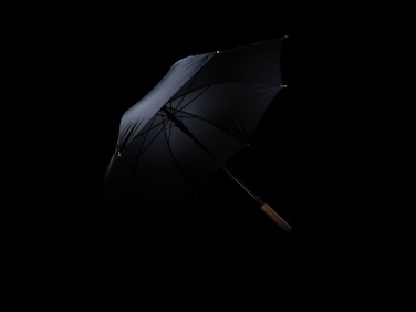 Logo trade promotional merchandise image of: 23" Impact AWARE™ RPET 190T auto open bamboo umbrella