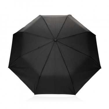 Logotrade promotional product picture of: Kaycey 21" AWARE™ RPET Acacia wood mini auto open umbrella