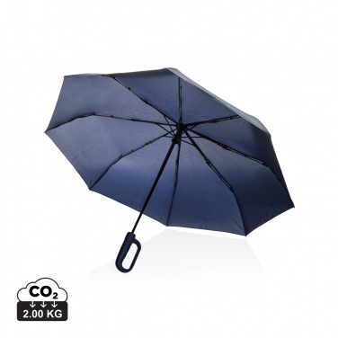 Logotrade advertising product picture of: Yara 21" AWARE™ RPET solid colour umbrella with carabiner