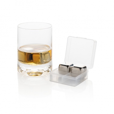 Logo trade corporate gifts picture of: Re-usable stainless steel ice cubes 4pc