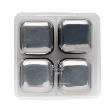 Logo trade corporate gift photo of: Re-usable stainless steel ice cubes 4pc