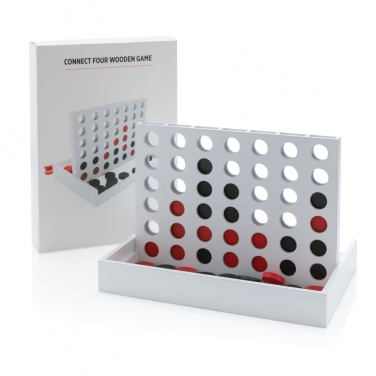 Logo trade promotional item photo of: Connect four wooden game