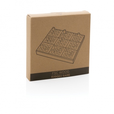 Logo trade promotional merchandise image of: Wooden Sudoku game