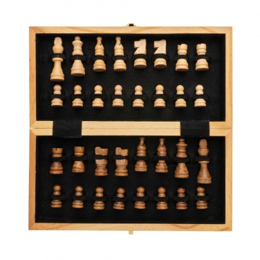 Logo trade promotional giveaway photo of: Luxury wooden foldable chess set