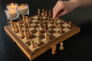 Logotrade promotional items photo of: Luxury wooden foldable chess set