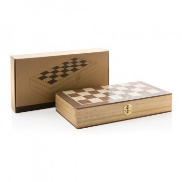 Logotrade corporate gift picture of: Luxury wooden foldable chess set