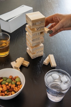 Logo trade promotional merchandise photo of: Deluxe tumbling tower wood block stacking game