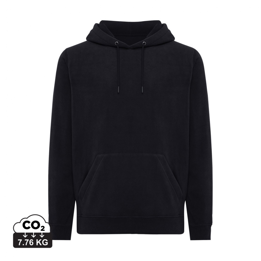 Logo trade promotional gifts image of: Iqoniq Trivor recycled polyester microfleece hoodie