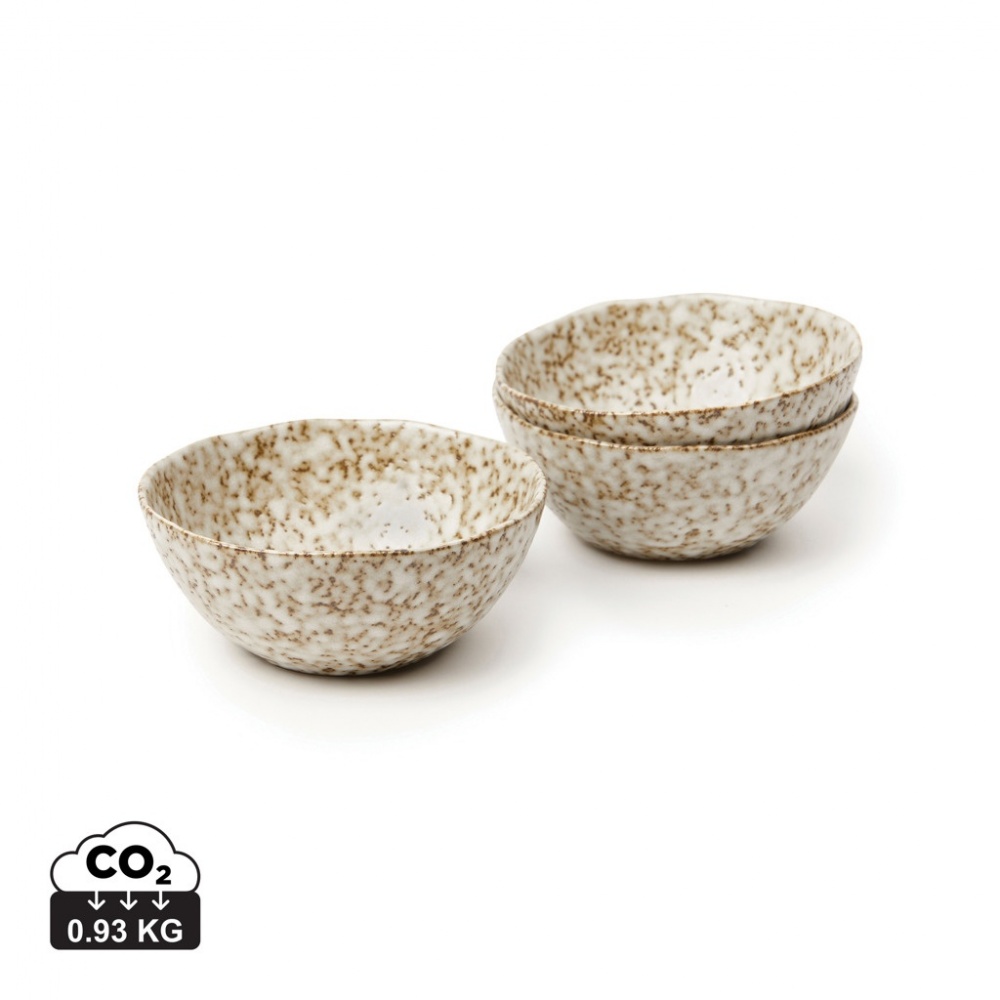 Logo trade promotional giveaways picture of: VINGA Nuvem stoneware mini bowl, 3 pcs set