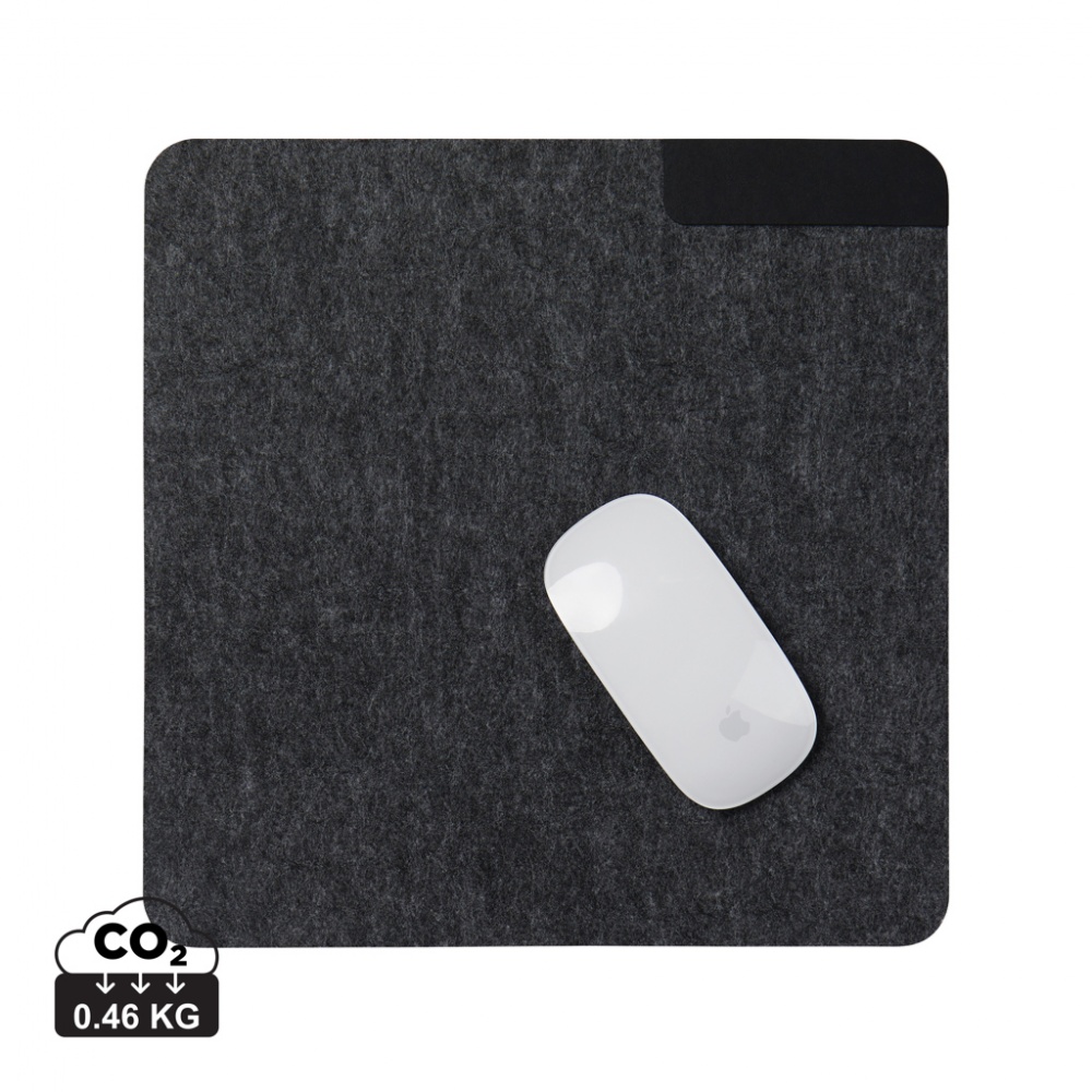 Logo trade promotional merchandise photo of: VINGA Albon GRS recycled felt mouse pad